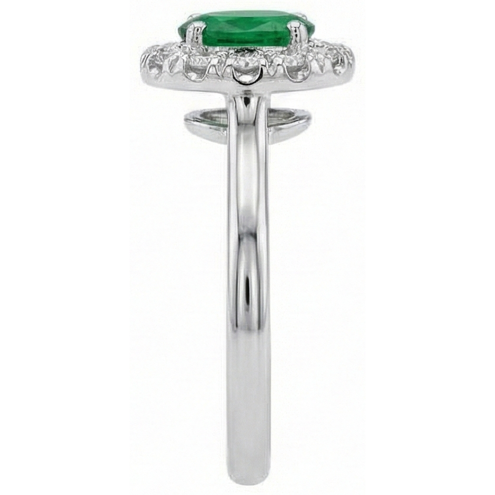 echter oval smaragd 5.90Karat ring Draufsicht