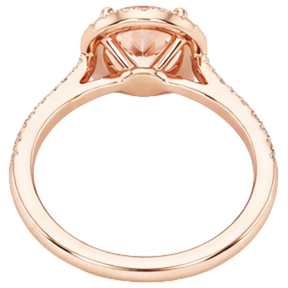 5,95 Karat Morganit und Diamanten Ehering Roségold 14K