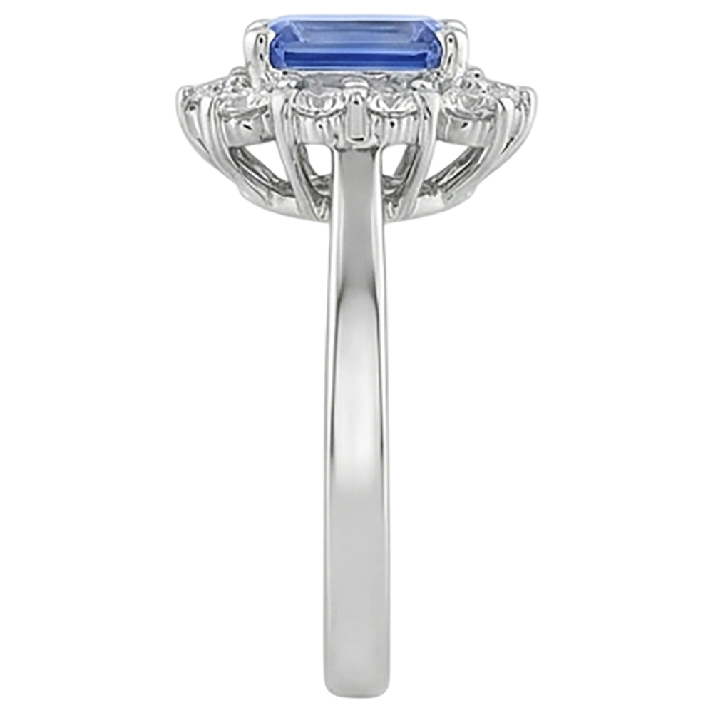 echter round diamant 6.20Karat ring Profilansicht