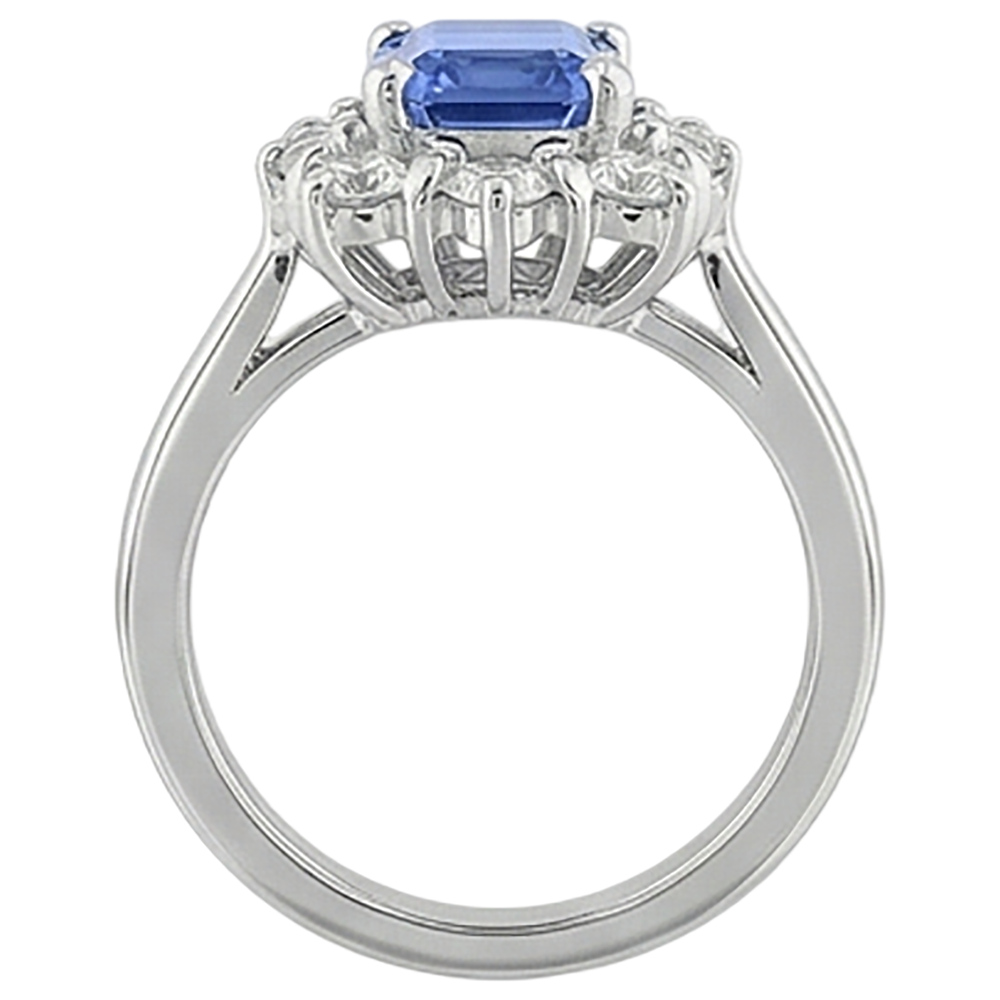 echter round diamant 6.20Karat ring auf Weiß