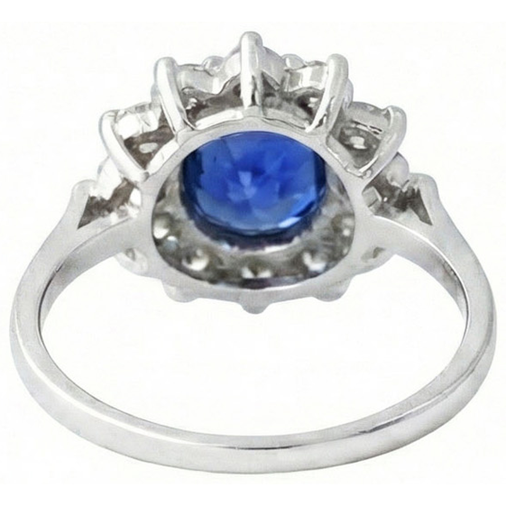 echter oval diamant 6.50Karat ring Profilansicht