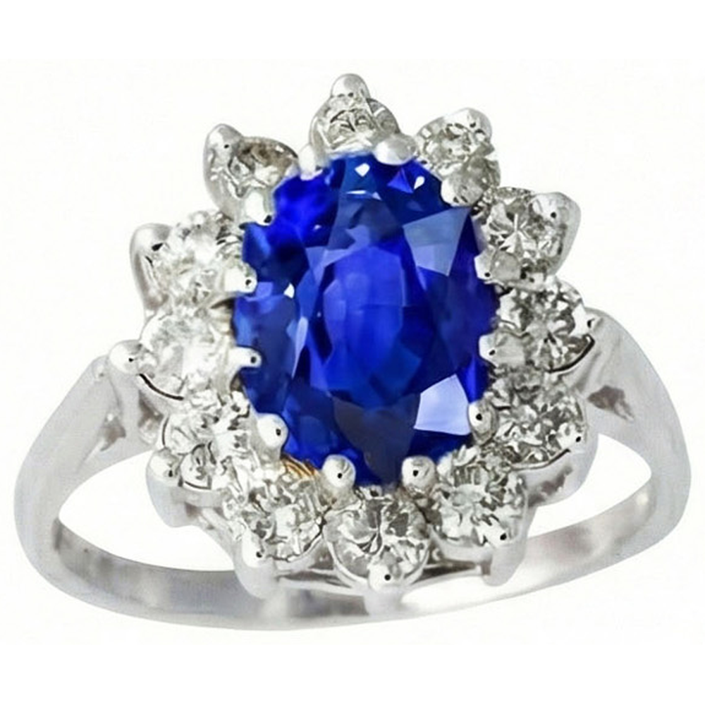 echter oval diamant 6.50Karat ring Seitenansicht