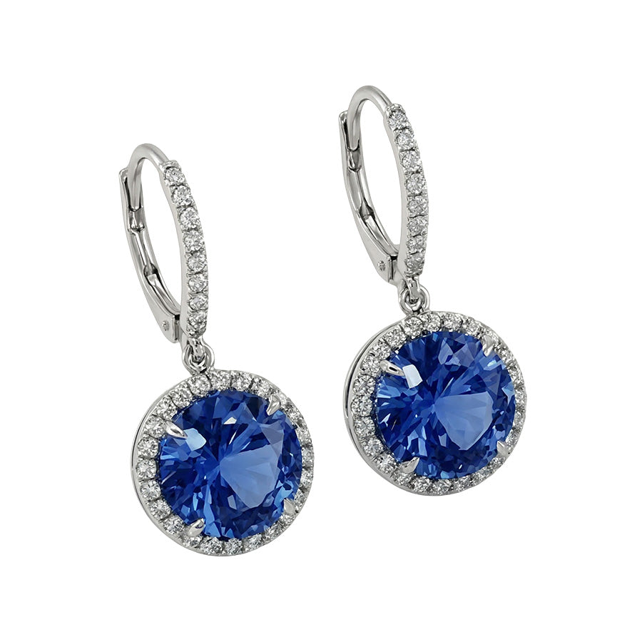 echter round diamant 6.50Karat ohrring Seitenansicht