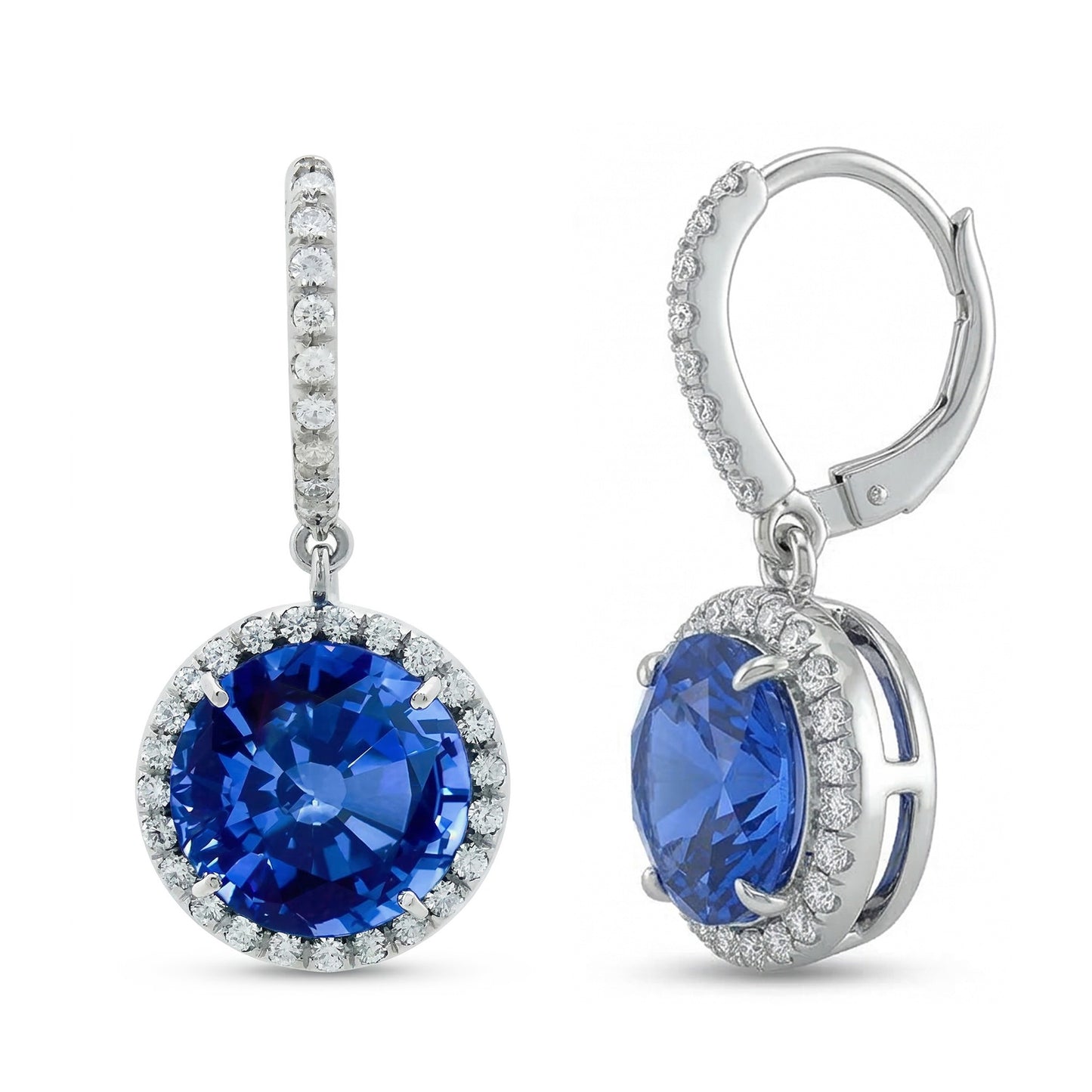 echter round diamant 6.50Karat ohrring Detailansicht