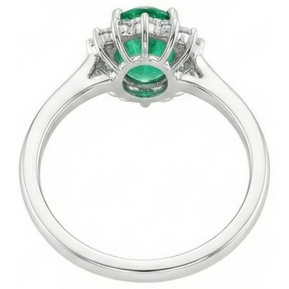 echter oval diamant 6.75Karat ring auf Weiß
