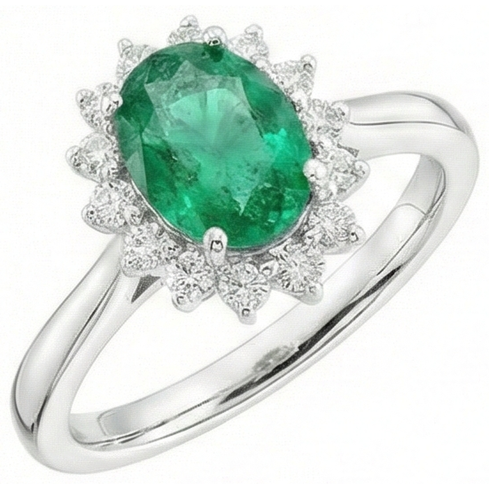 echter oval diamant 6.75Karat ring Seitenansicht