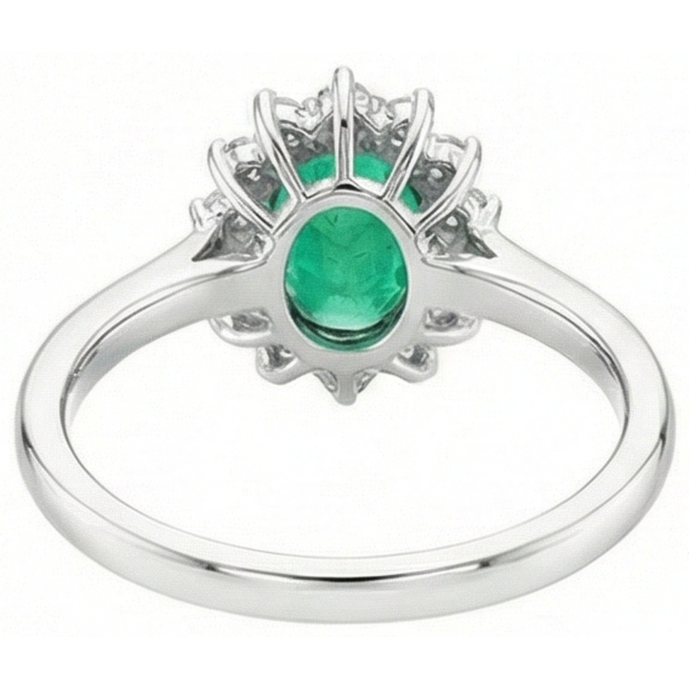 echter oval diamant 6.75Karat ring mit Diamantbesatz