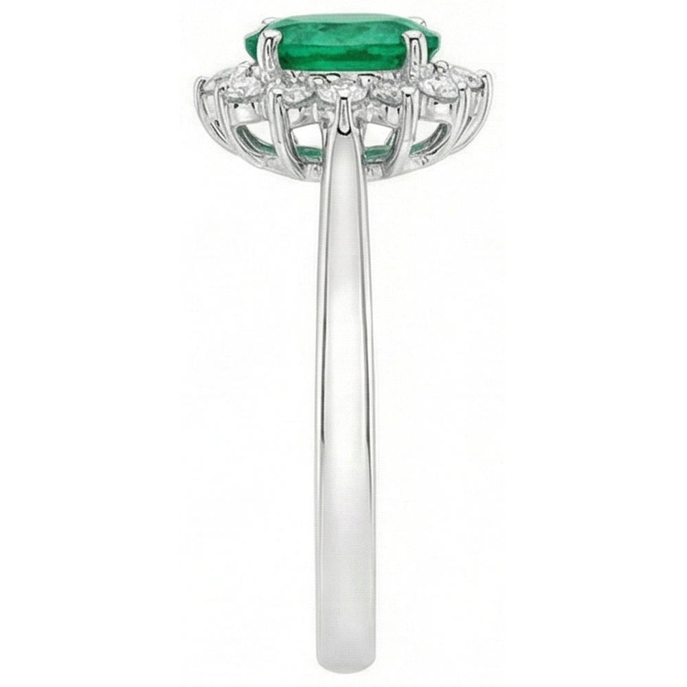 echter oval diamant 6.75Karat ring Profilansicht