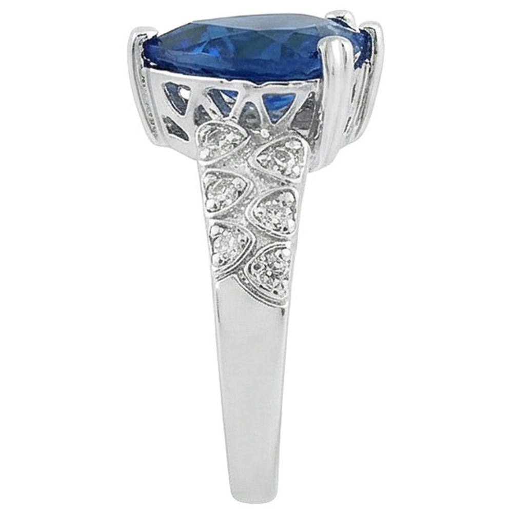 echter round diamant 6Karat ring Profilansicht