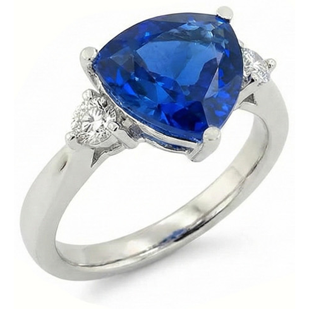 echter trillion diamant 6Karat ring Vorderansicht