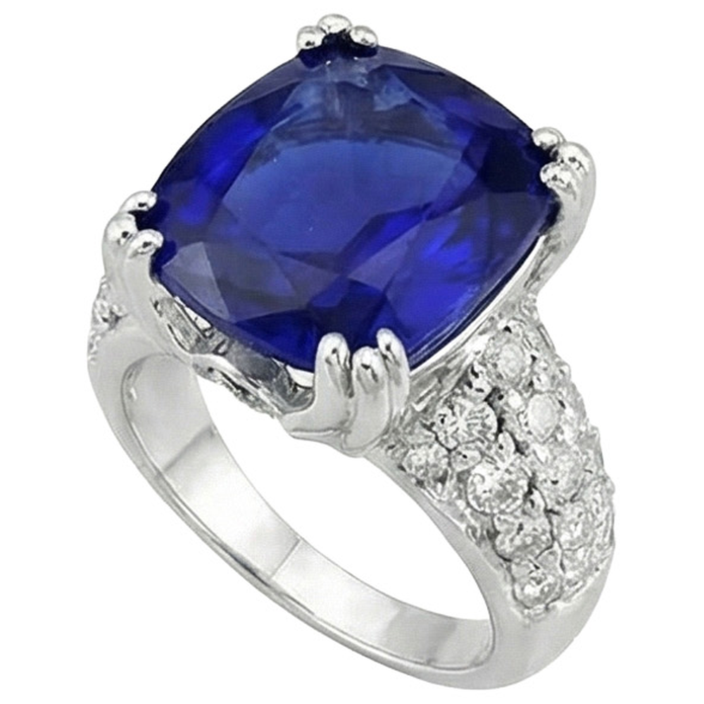 echter round diamant 6Karat ring Vorderansicht