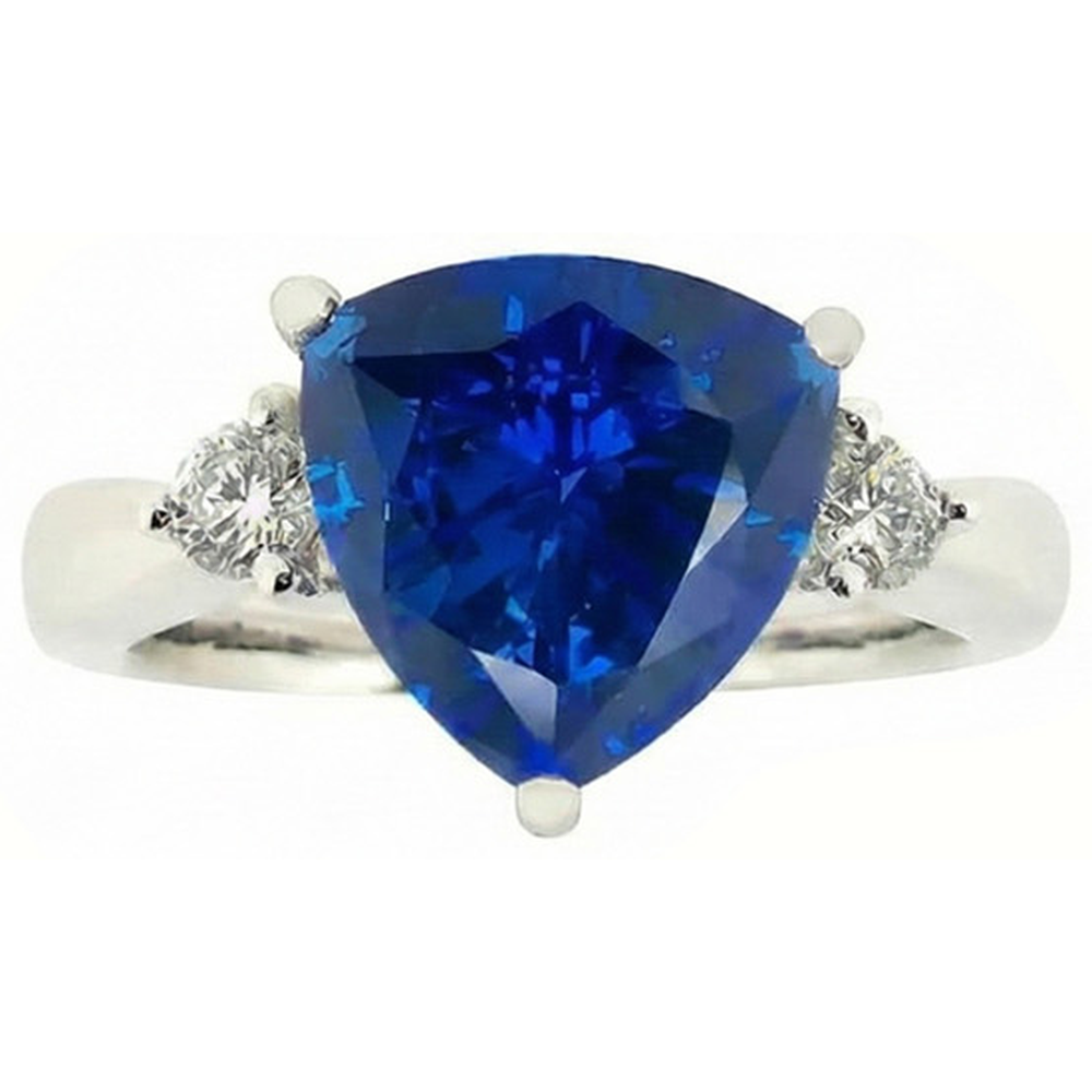 echter trillion diamant 6Karat ring Seitenansicht
