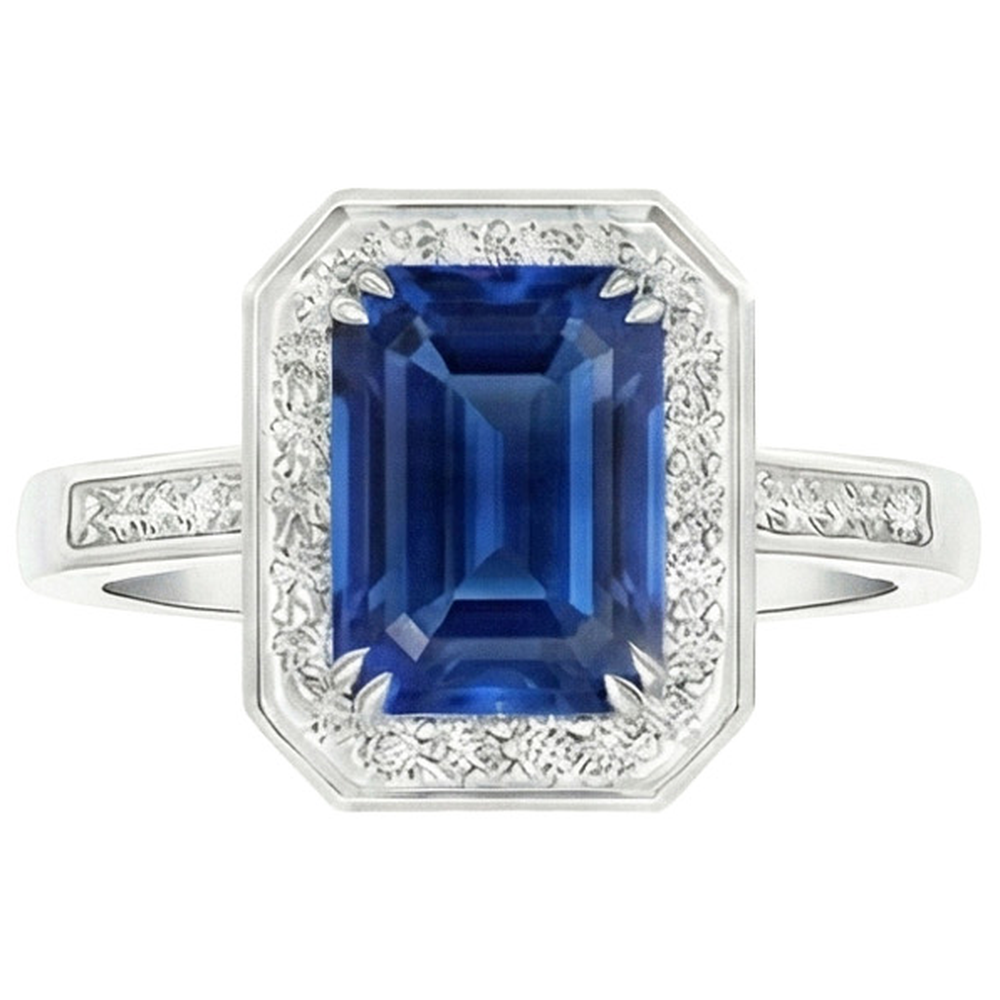 echter round diamant 6Karat ring Seitenansicht