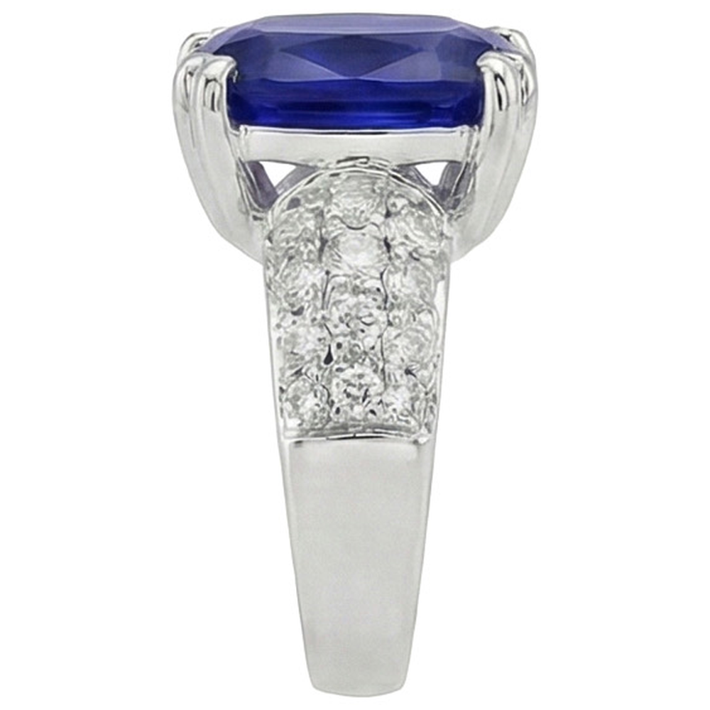 echter round diamant 6Karat ring Draufsicht