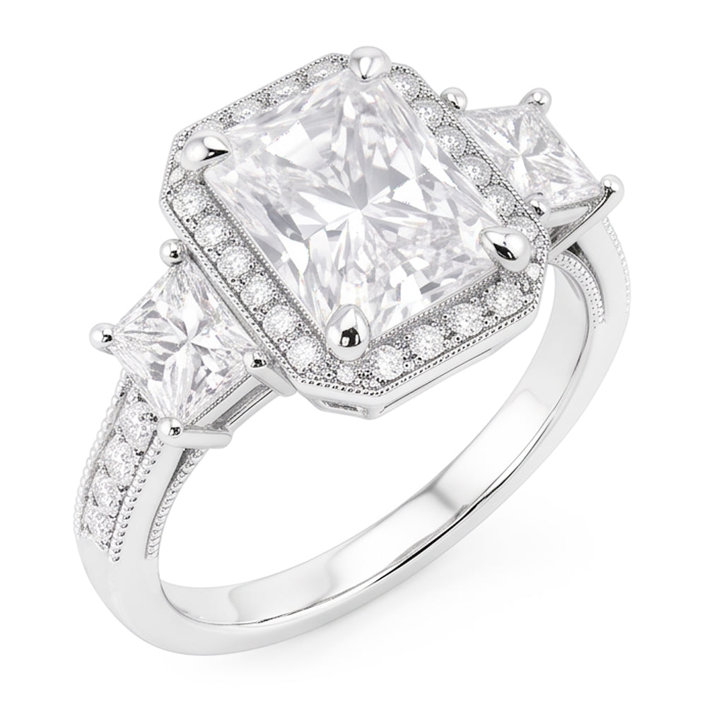 6 Karat Strahlender Echt Diamantring
