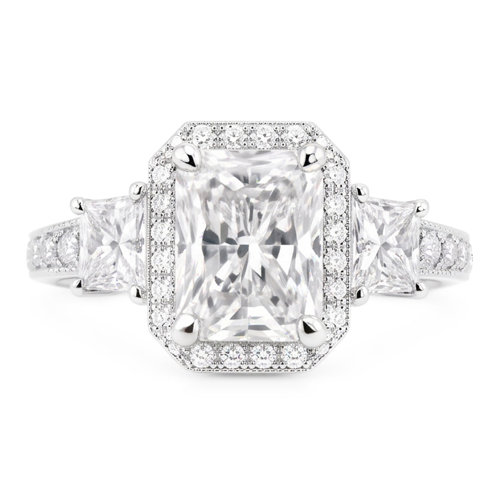 6 Karat Strahlender Echt Diamantring