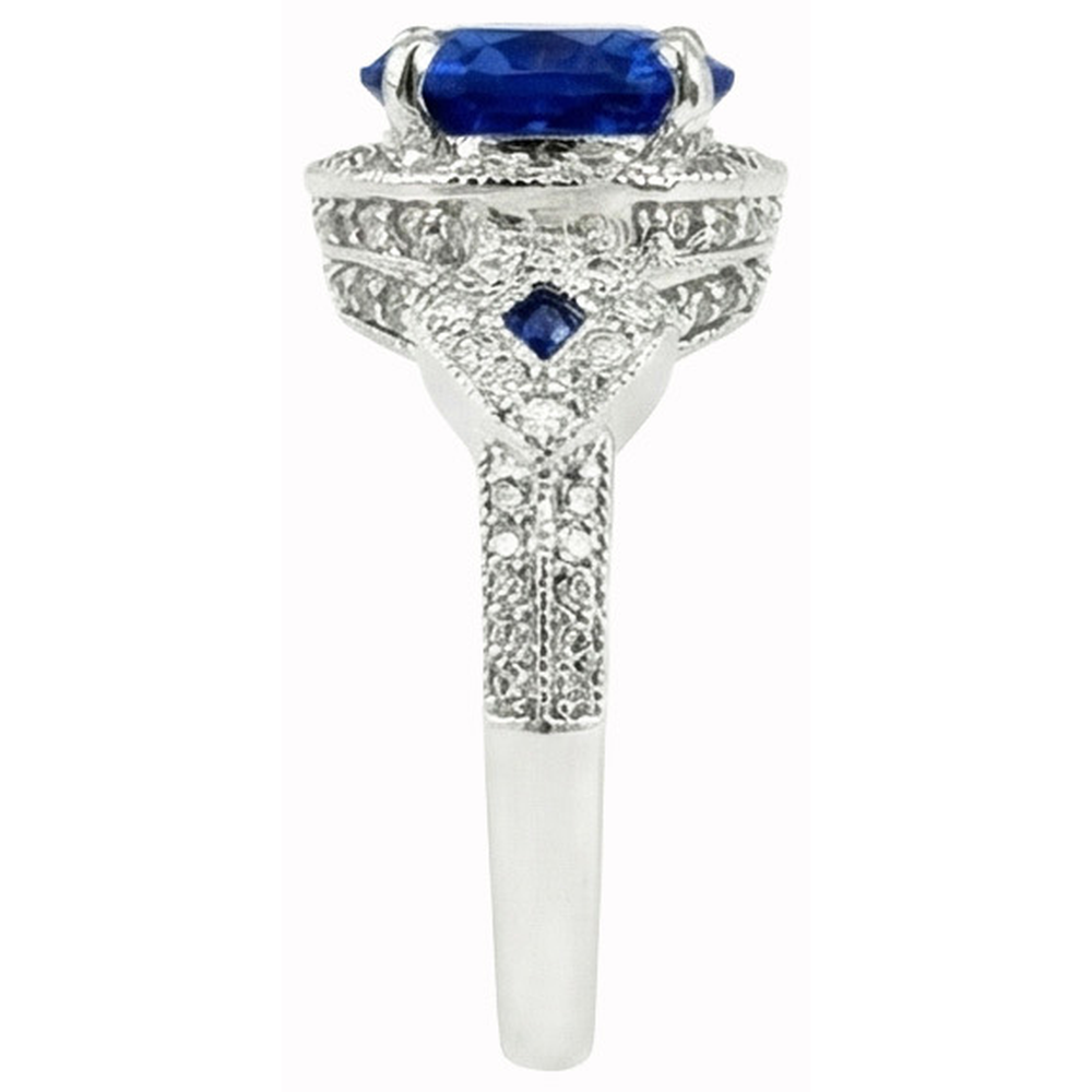 echter round diamant 14Karat ring Draufsicht