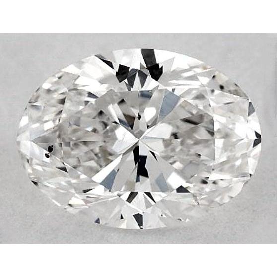 6 Karat ovaler Diamant, lose, F, VVS1, sehr guter Schliff