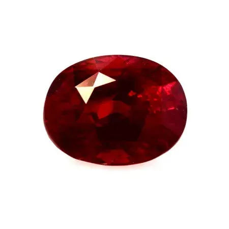 Burmesischer Rubin Oval Gemstone in Gold – Hauptansicht
