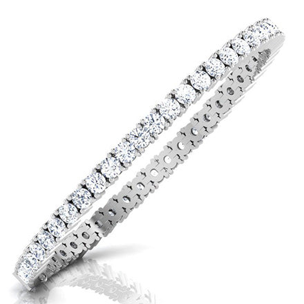 Luxuriöser Edler Diamant Tennis-Armband 6,30 Karat – Seitenansicht