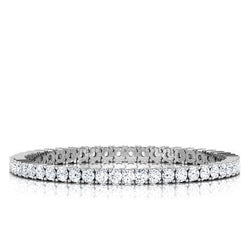 14K Weißgold Edler Diamant Tennis-Armband – 6,30-Karat