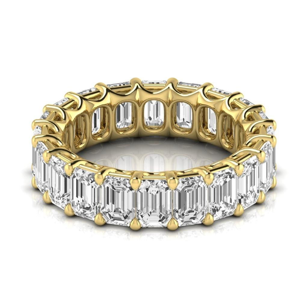 Eternity Band 14 Karat Gelbgold mit Brillant – Frontansicht