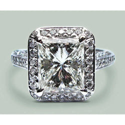 6 Karat Prinzessinnen-Natürliche Diamantring
