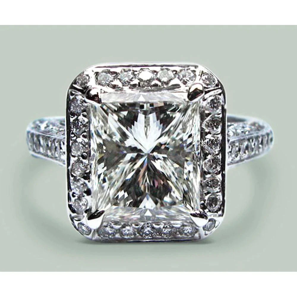 6 Karat Prinzessinnen-Natürliche Diamantring