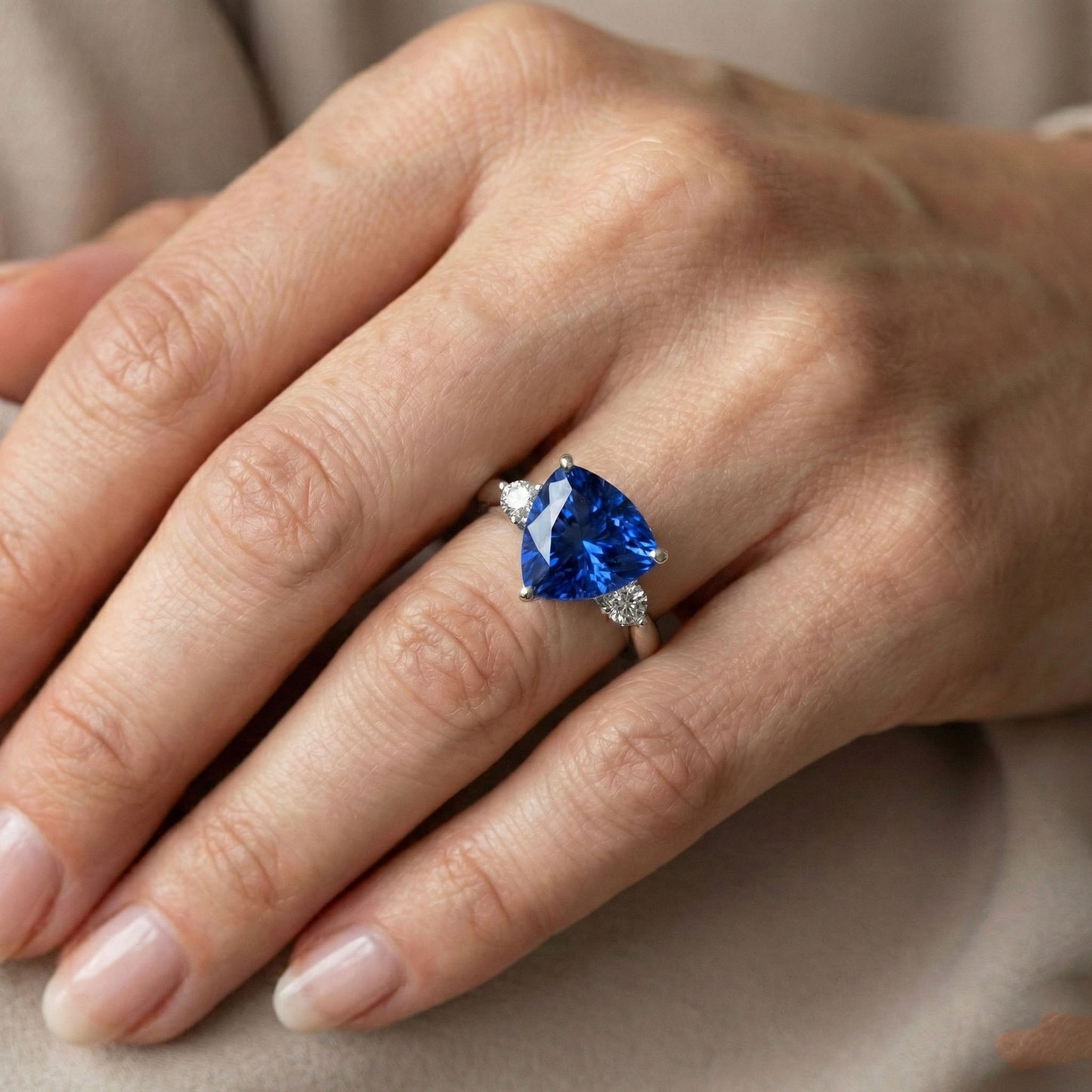 echter trillion diamant 6Karat ring mit Diamantbesatz