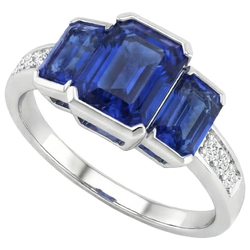 Echter Saphir Ring 3 Karat