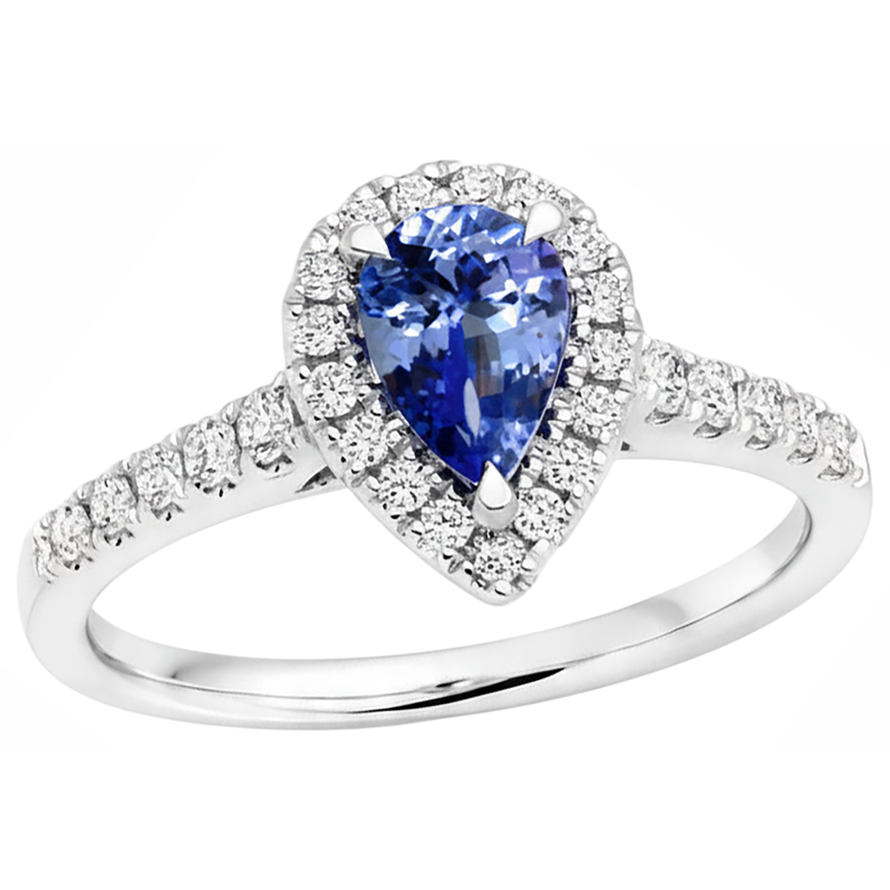 echter round diamant 6.60Karat ring Draufsicht