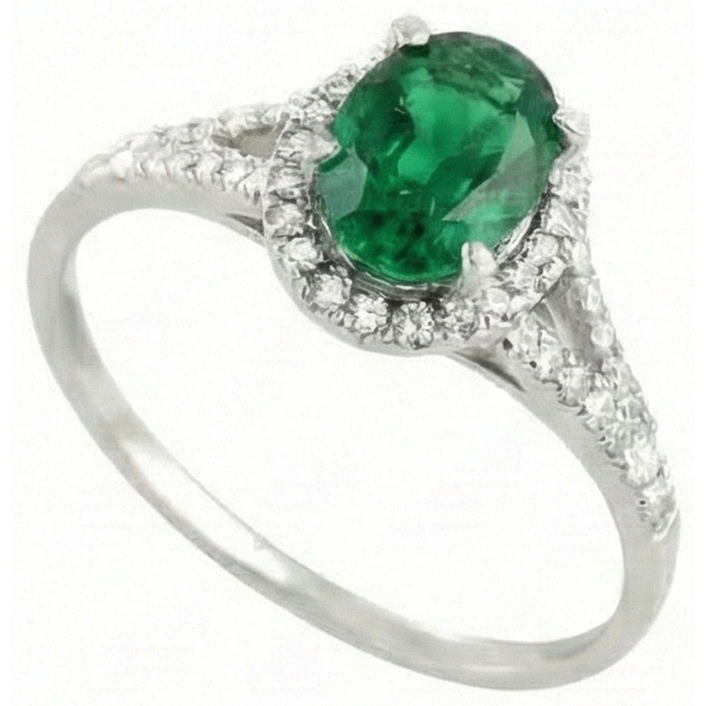 echter oval diamant 6.75Karat ring Seitenansicht