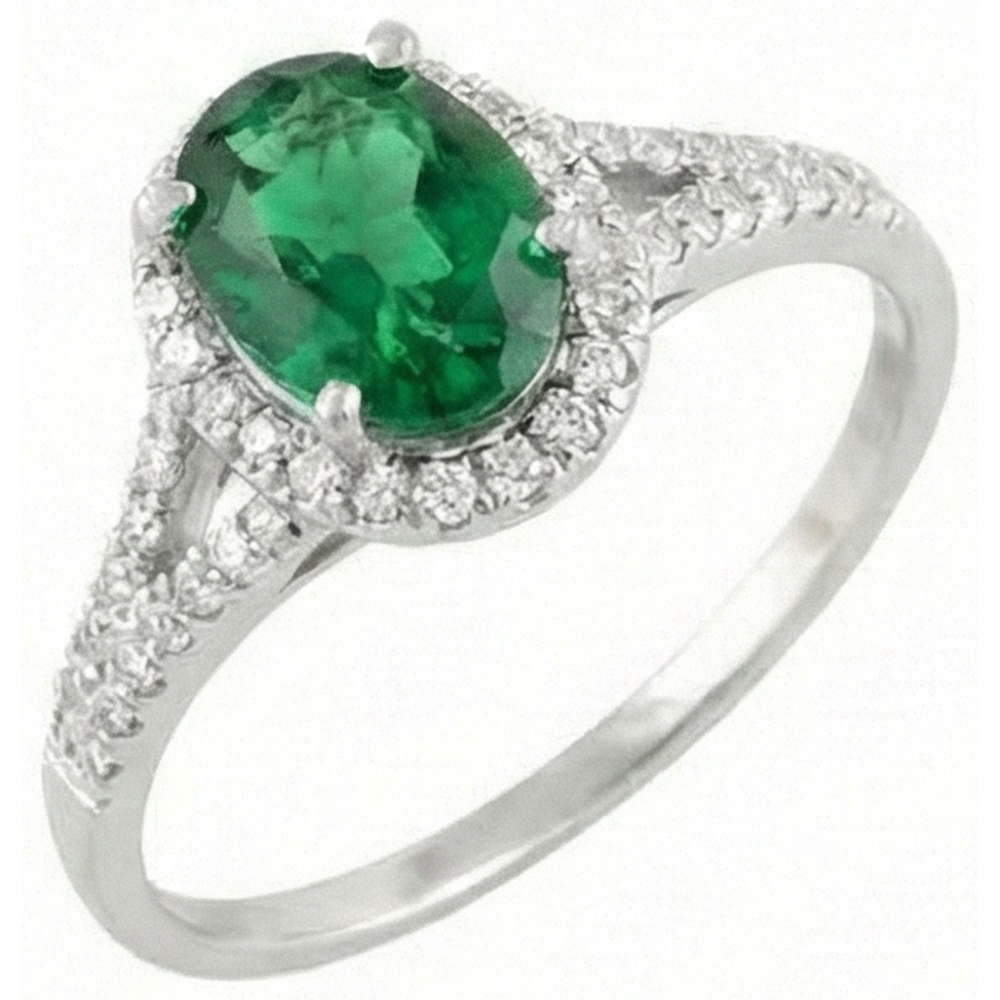 echter oval diamant 6.75Karat ring Detailansicht