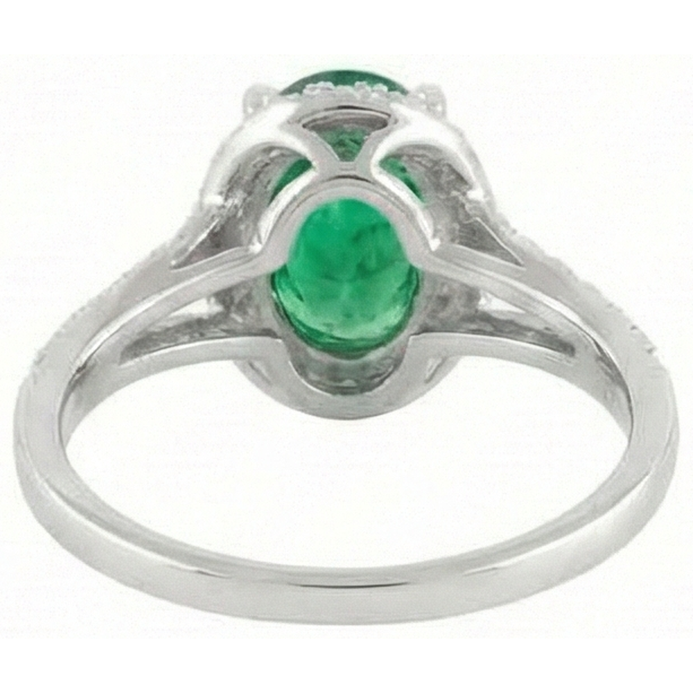 echter oval diamant 6.75Karat ring mit Diamantbesatz