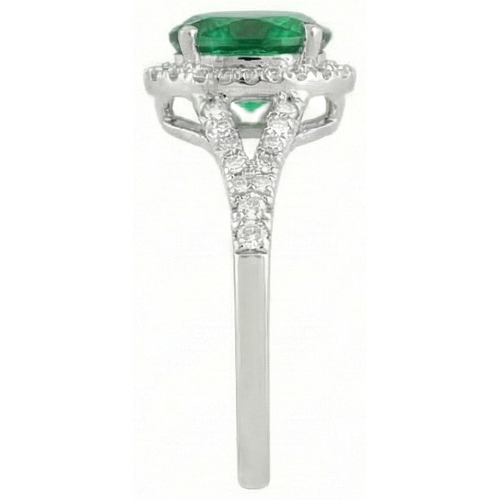 echter oval diamant 6.75Karat ring Profilansicht