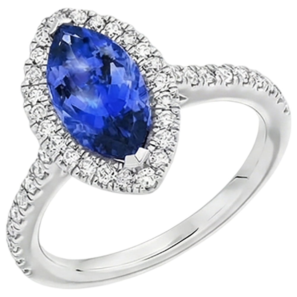echter marquise diamant 7.25Karat ring Profilansicht
