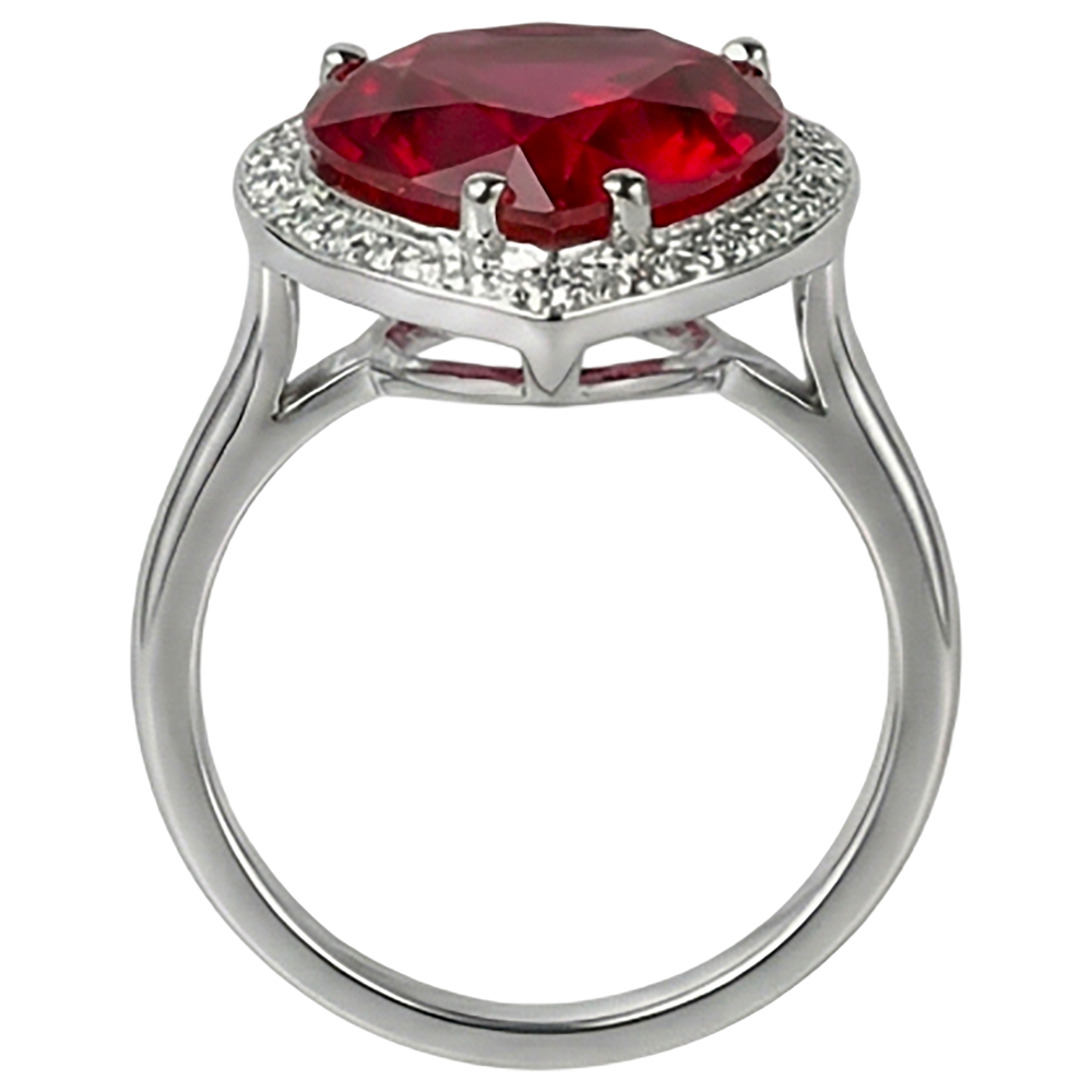 7.25 Kt 14K Gold Schöner Edelstein Ring Roter Rubin Mit Natürlicher Diamants ( nicht im Labor gezüchtet )chmuck