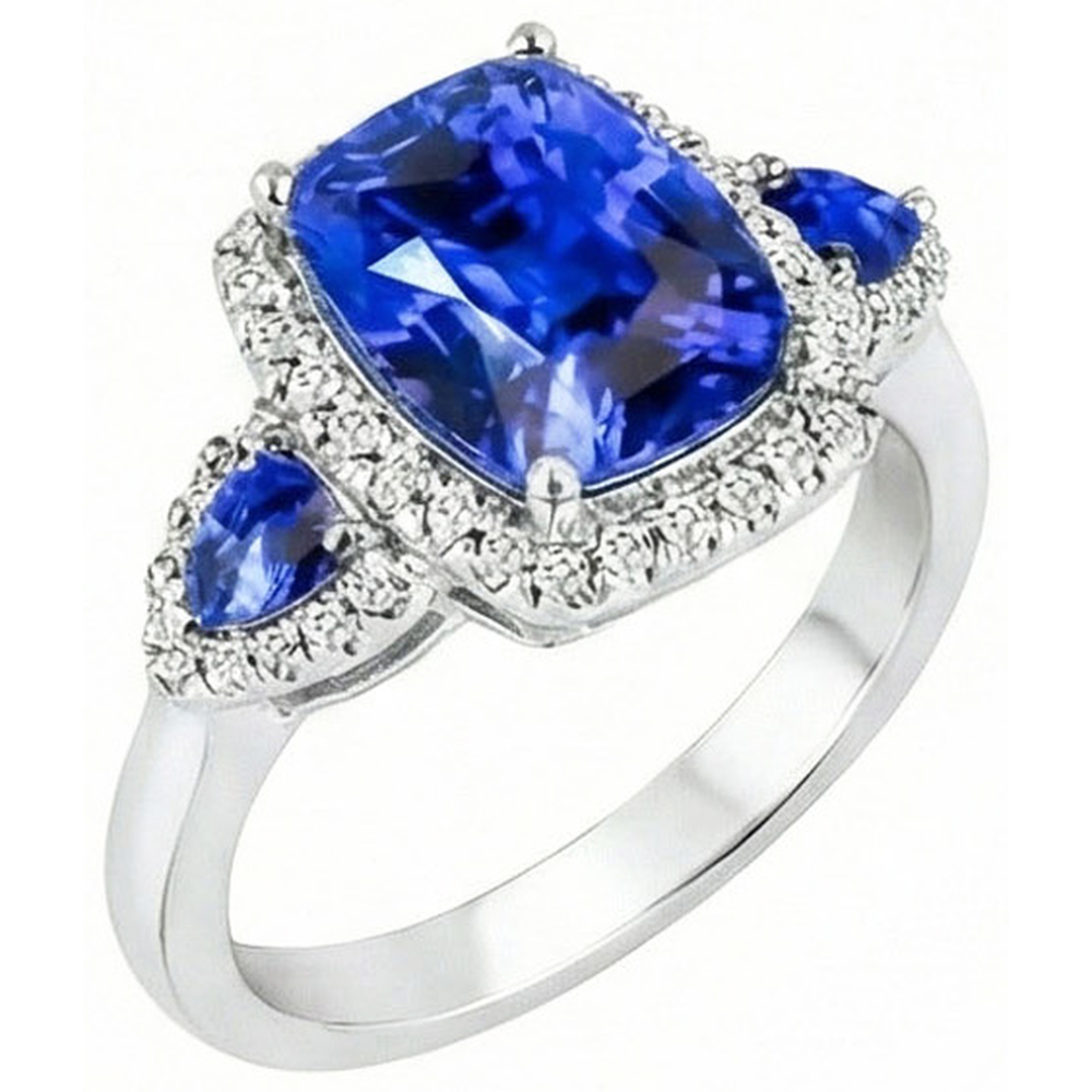 echter round diamant 7.25Karat ring Detailansicht