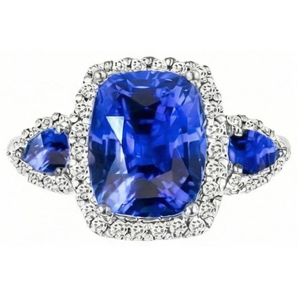 echter round diamant 7.25Karat ring Vorderansicht