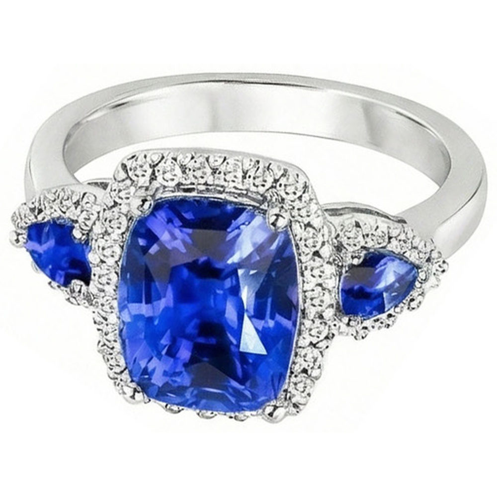 echter round diamant 7.25Karat ring Seitenansicht