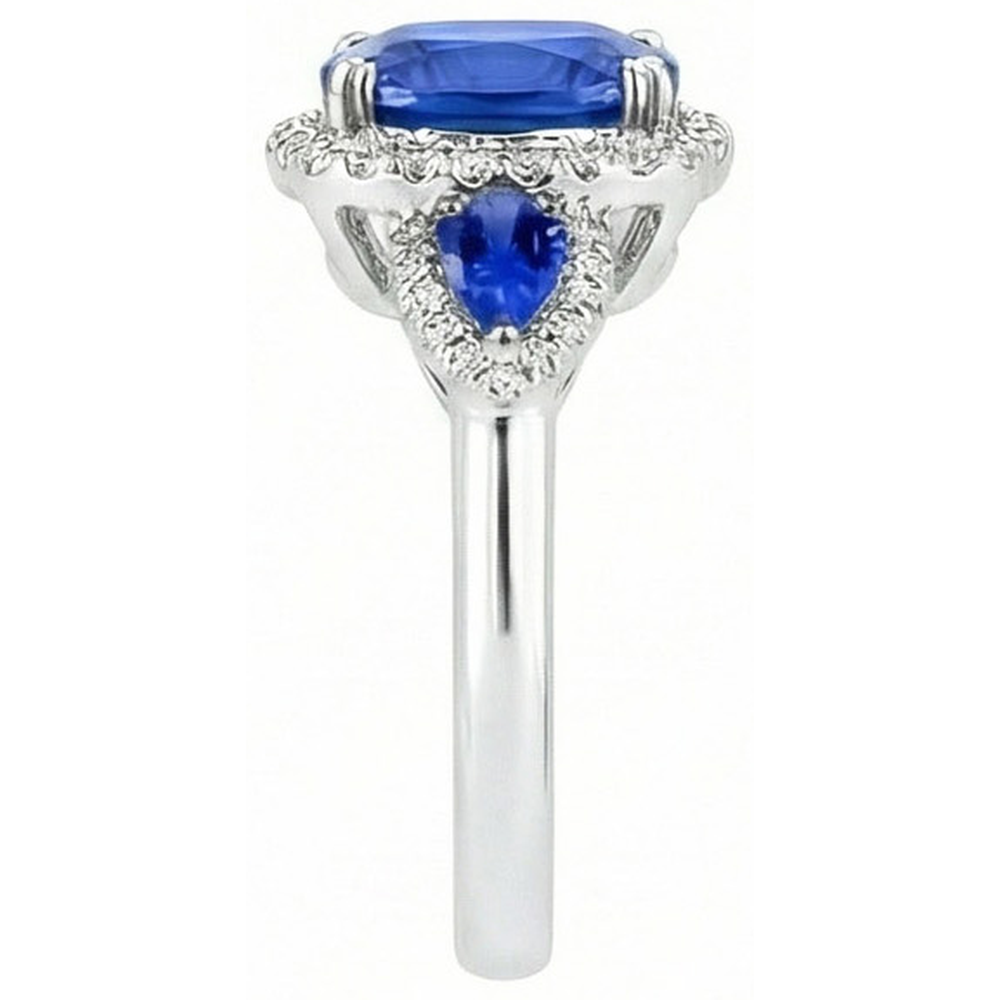 echter round diamant 7.25Karat ring Draufsicht