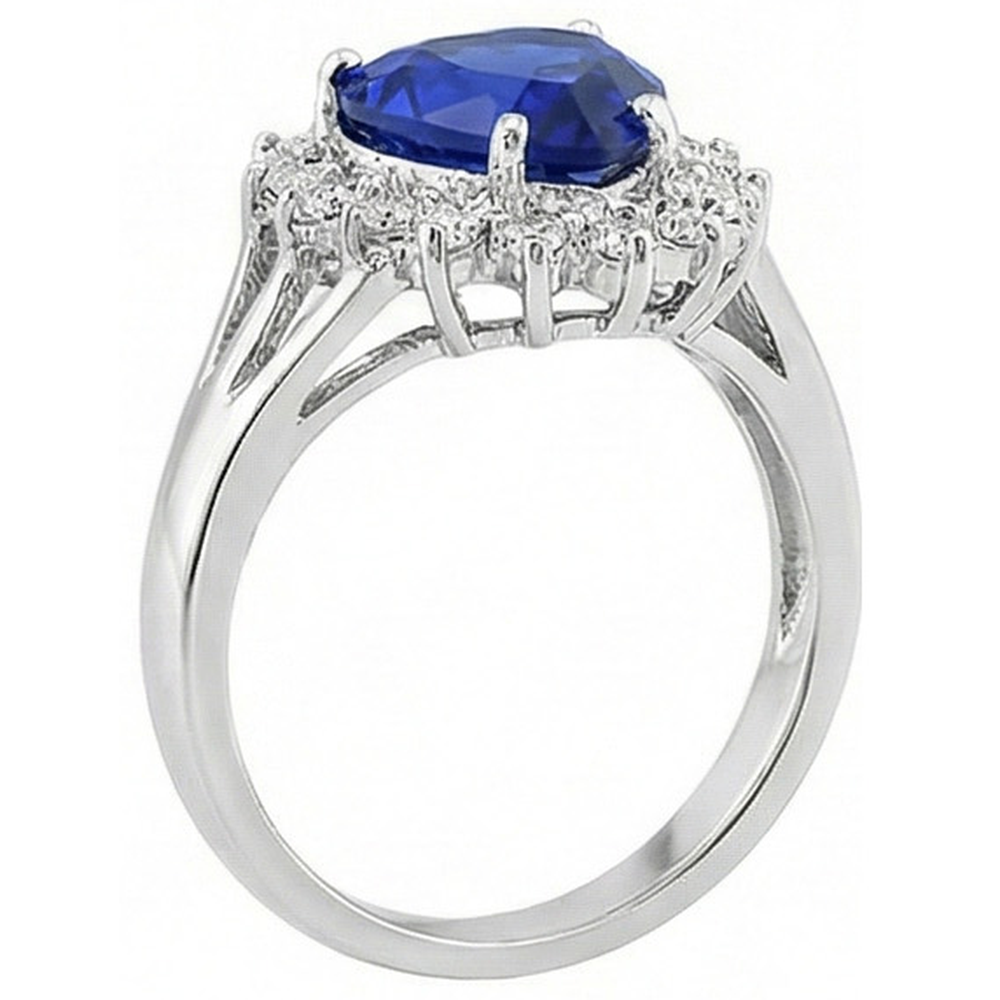 echter round diamant 7.60Karat ring Draufsicht