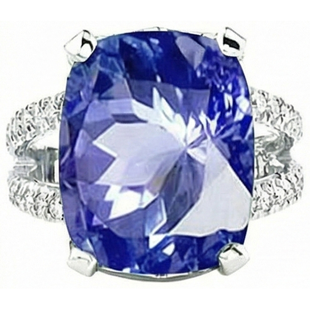 echter round diamant 7Karat ring Detailansicht
