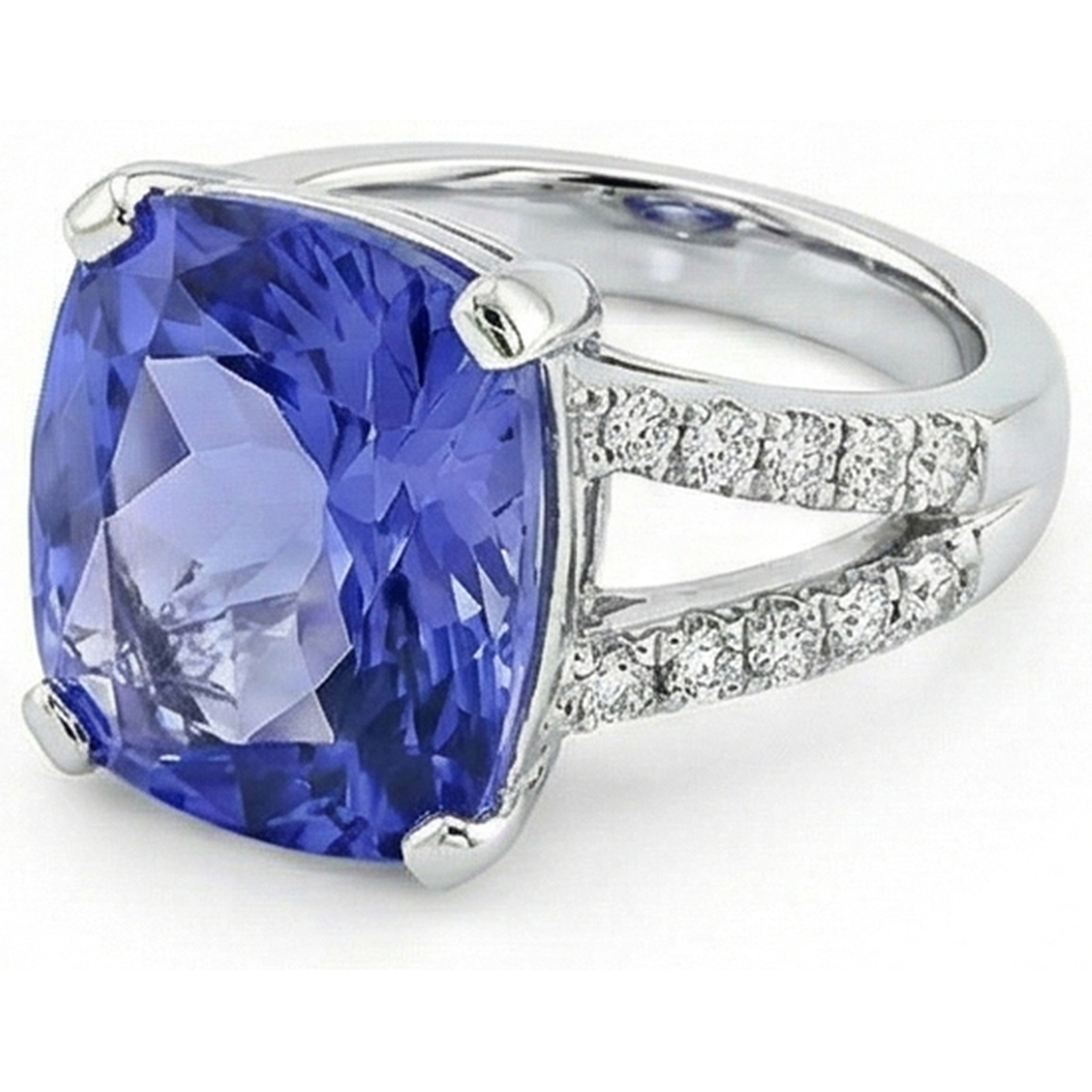 echter round diamant 7Karat ring Vorderansicht