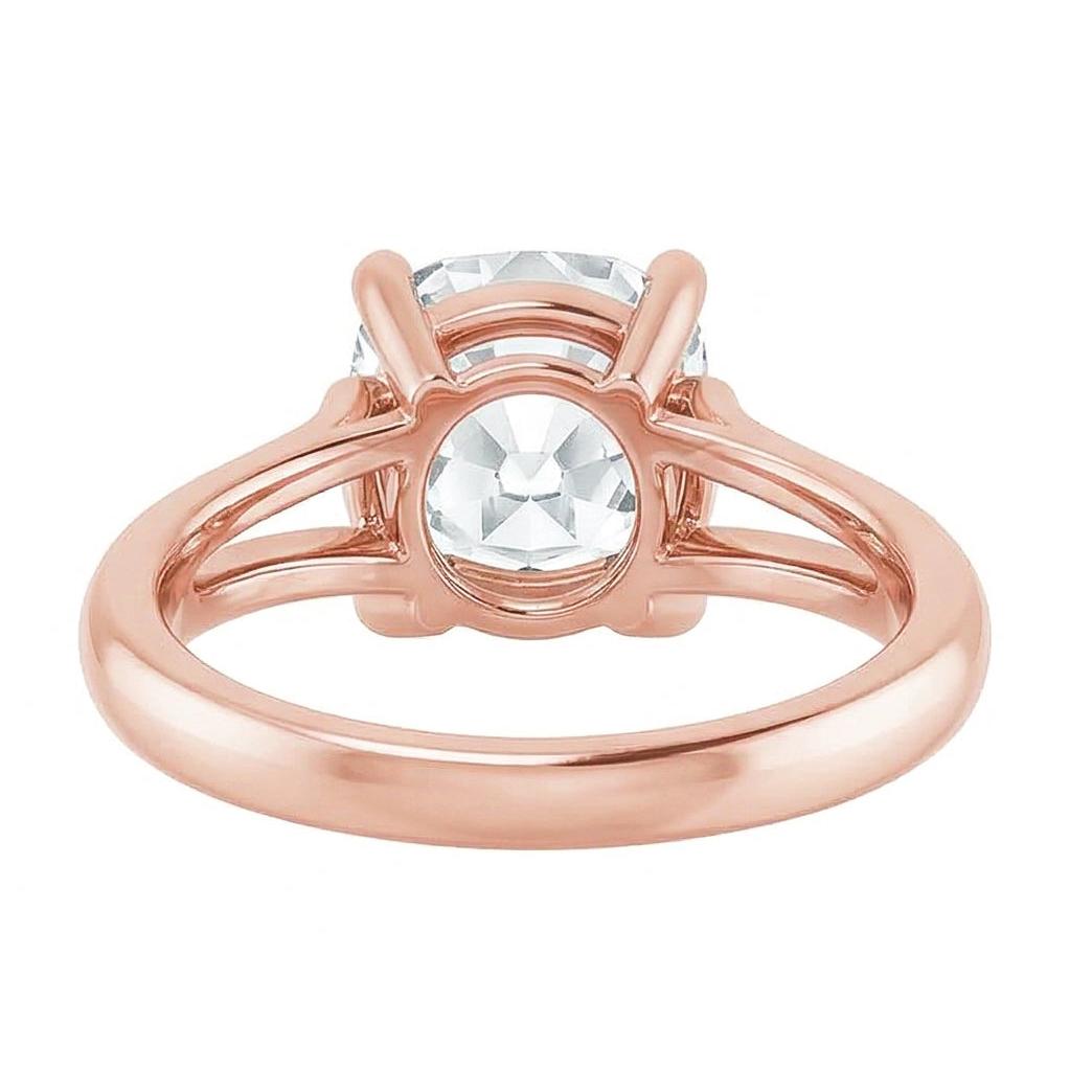 echter round diamant 7Karat ring auf Weiß