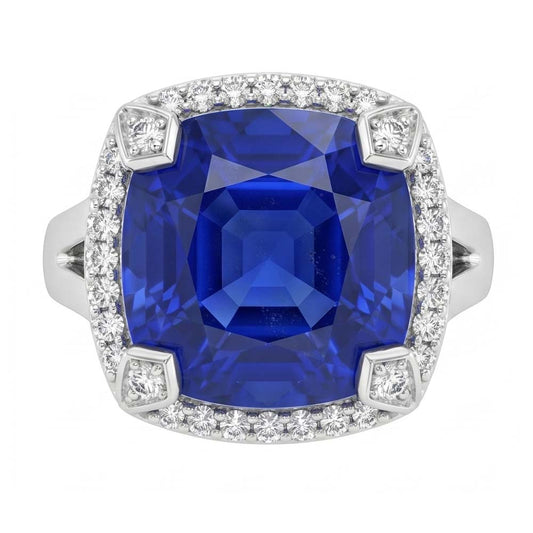 echter round diamant 7Karat ring Vorderansicht