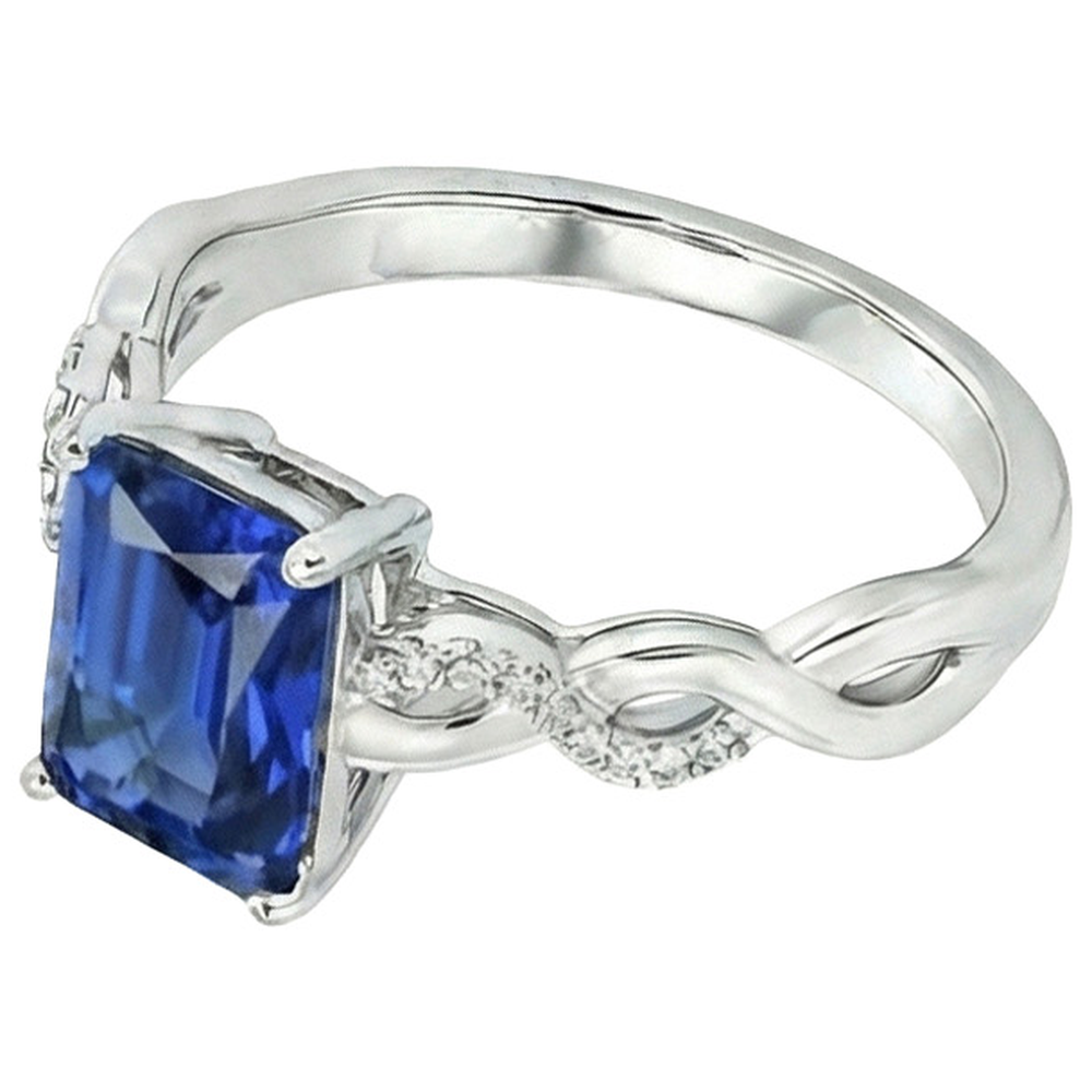 echter round diamant 7Karat ring Draufsicht