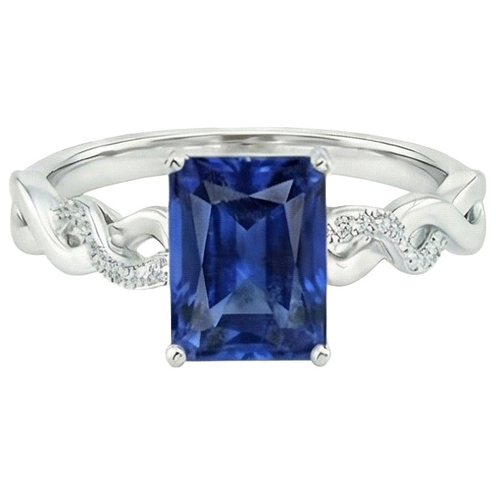 echter round diamant 7Karat ring Seitenansicht