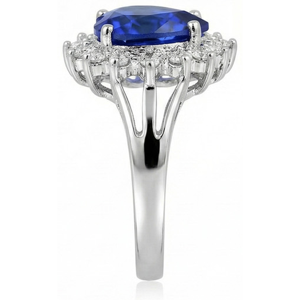 echter round diamant 7Karat ring Draufsicht