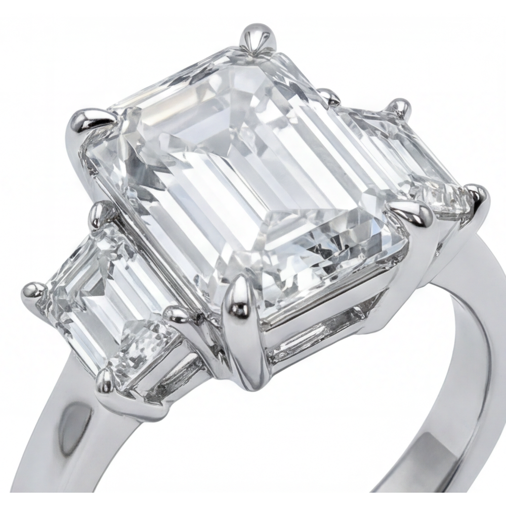 7 Karat Smaragd-Echt Diamantring